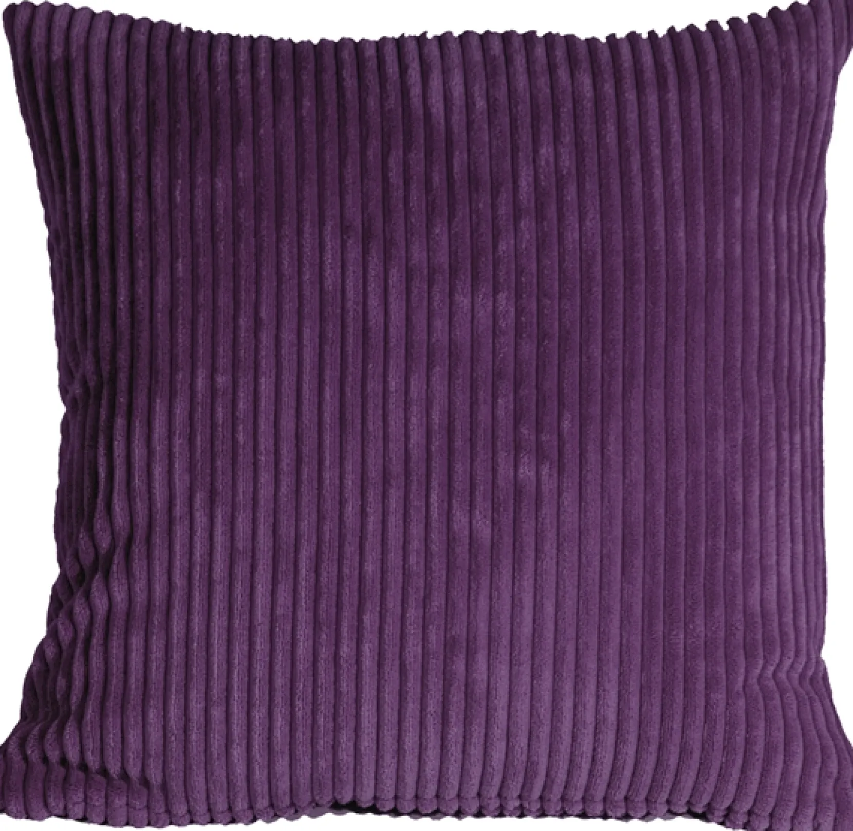 Wide Wale Corduroy 18x18 Purple Throw Pillow