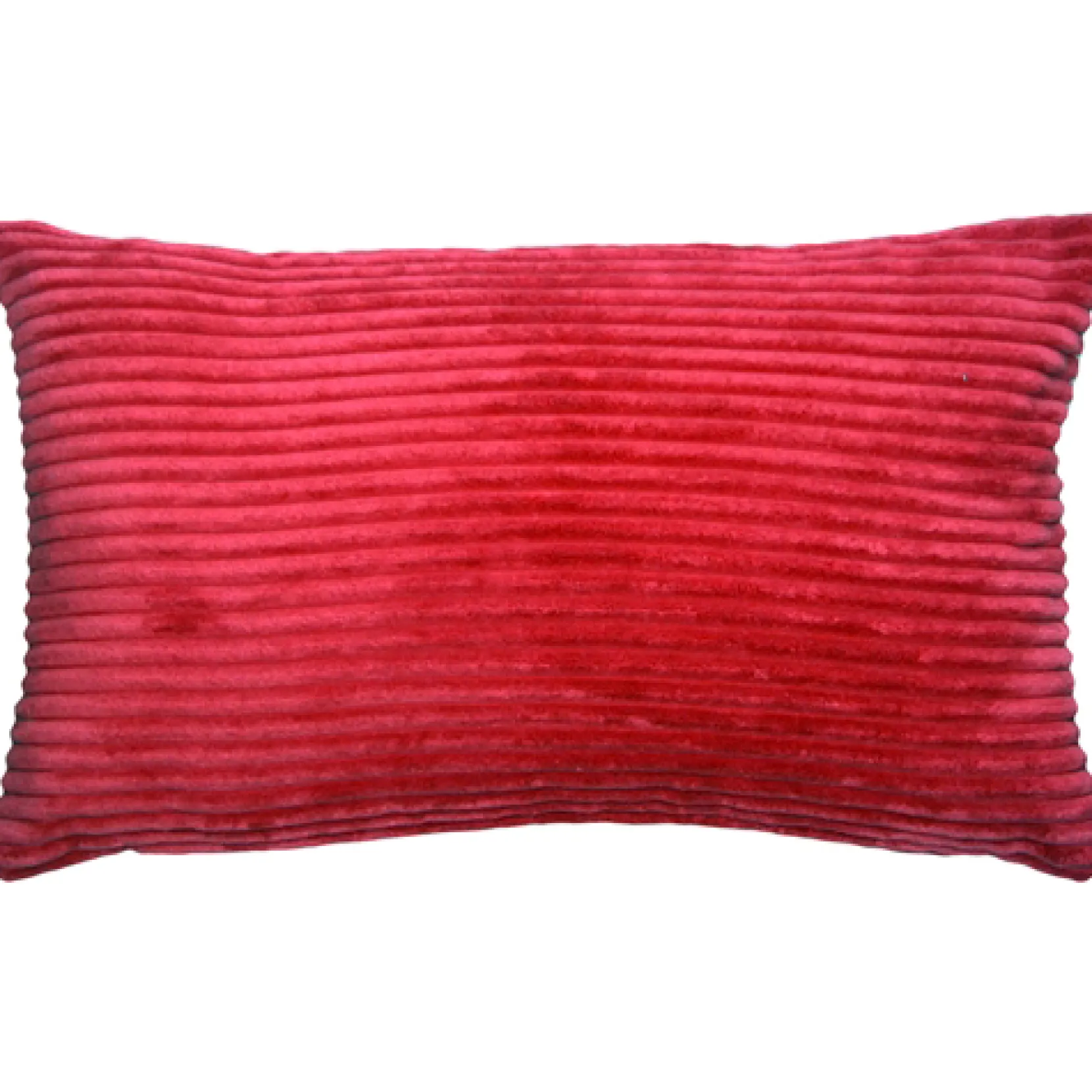 Wide Wale Corduroy 12x20 Red Throw Pillow