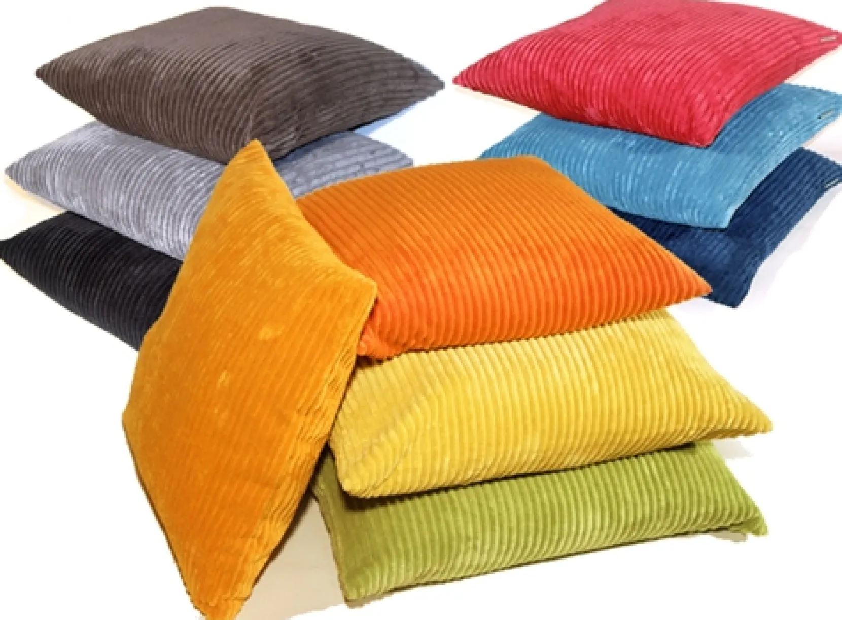 Wide Wale Corduroy 18x18 Throw Pillows