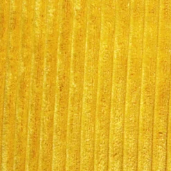 Wide Wale Corduroy 22x22 Yellow Throw Pillow