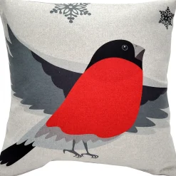 Winter Finch (Set of 3) Christmas Pillows 19x19