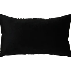 Winter Flock Black and White Throw Pillow 12x20