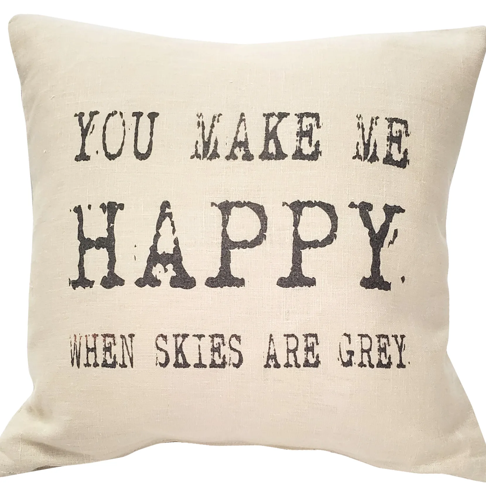 You Make Me Happy Throw Pillow