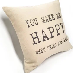 You Make Me Happy Throw Pillow