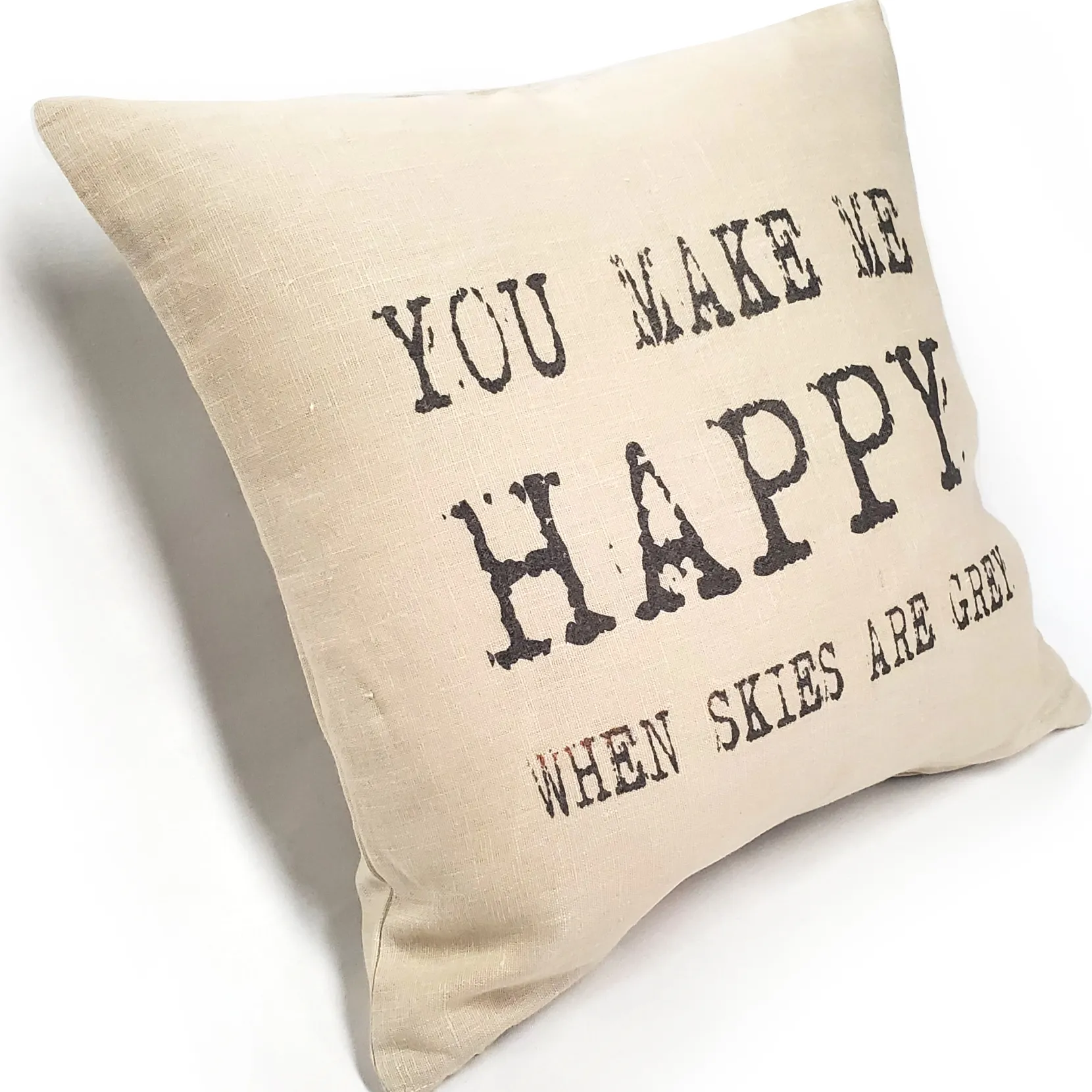 You Make Me Happy Throw Pillow